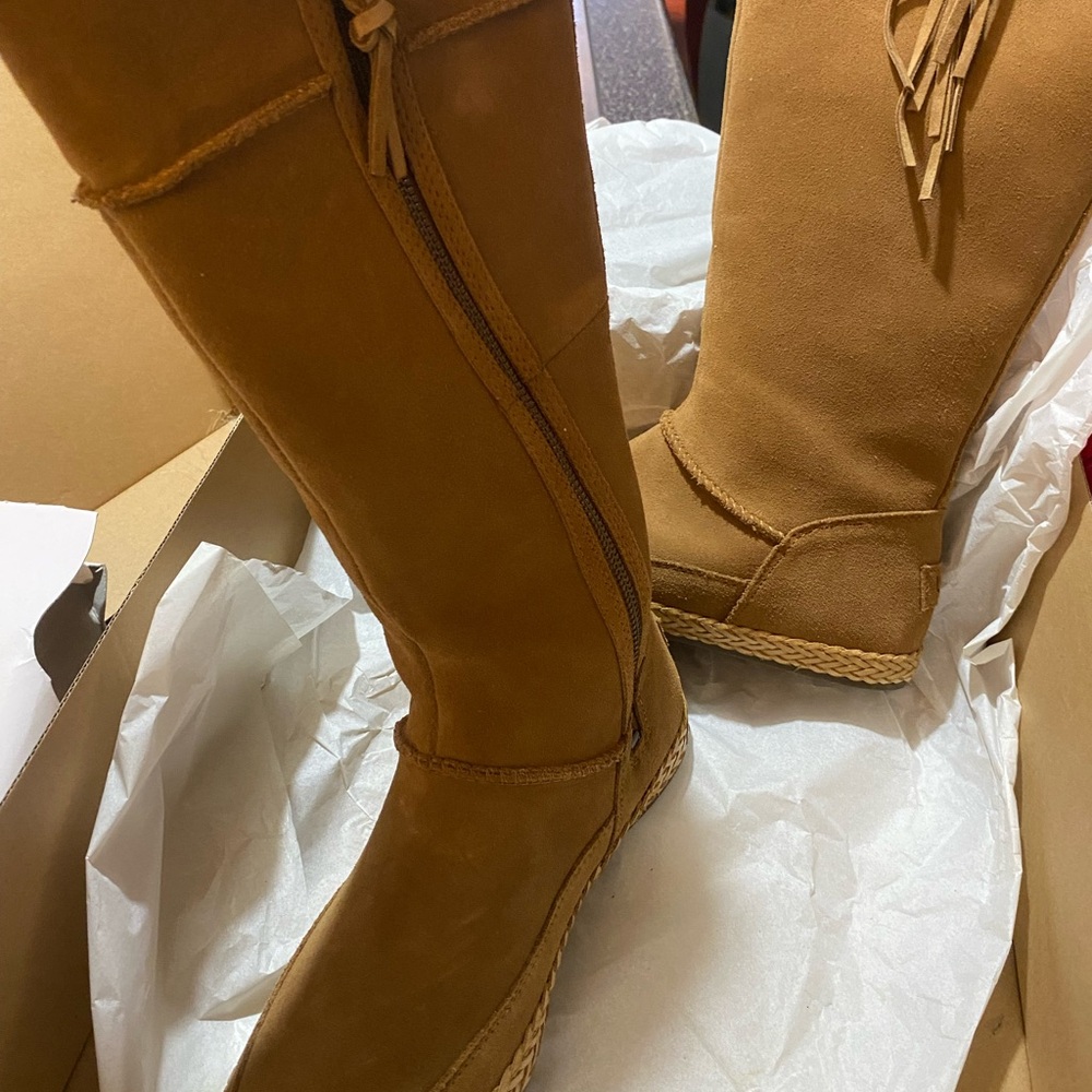 UGG Tan Over the Knee Boots with Luxurious Comfort